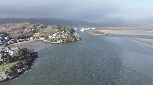 Barmouth and Barmouth Estuary in North Wales, UK