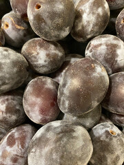 Plums on the market