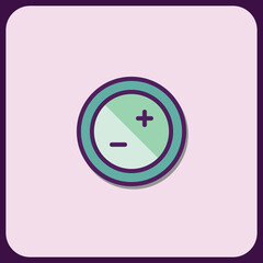 Abstract Circular Icon with Plus and Minus Symbols