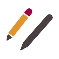 Pen and Pencil Icon Set Vector Art Illustration for Writing and Design