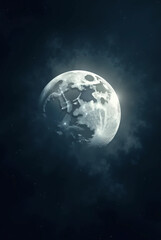 Curtains earth and moon