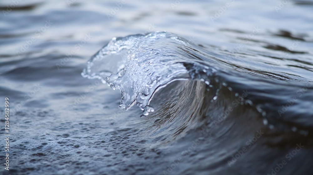 Aufkleber gentle wave lapping against the shore capturing the essence of ocean tranquility and rhythm : genera