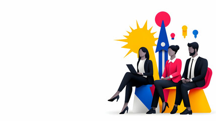 Diverse Business Team Collaborating on a Project