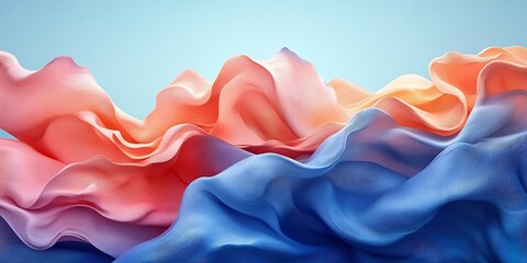 Obraz premium Abstract Fabric Drape in Vibrant Colors