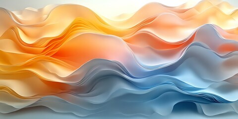 Fototapeta premium Abstract Wavy Layers, Gradient Colors
