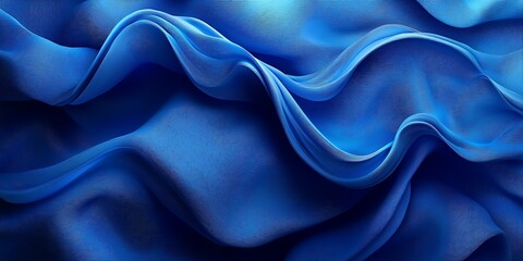 Fototapeta premium Abstract Blue Fabric Drape (16)