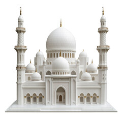 Obraz premium Wooden Mosque Model | Islamic Architecture, Miniature Design
