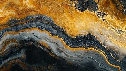 Premium black marble background with gold metallic streaks