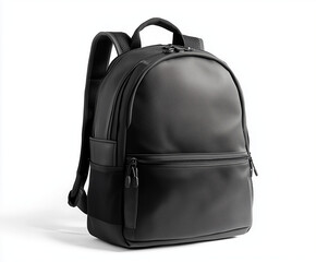 black backpack isolated on white