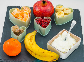 Exhibition of fruits and nuts with great vitamins