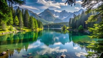 Fototapeta premium mountain lake in the mountains