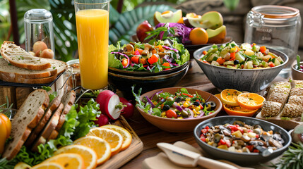 Vibrant array of healthy vegan recipes fostering wellness and sustainability