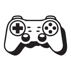 Fototapeta premium Video Game control Silhouette Vector illustration