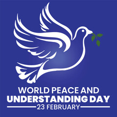 Fototapeta premium World Peace and Understanding Day, held on 23 February.