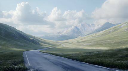 Fototapeta premium Majestic Gran Sasso Mountain Range in Campo Imperatore, Italy