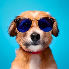 dog wearing sunglasses Ai generated