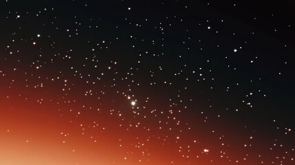 Drifting embers float gracefully in the vast expanse of the night sky, creating a tranquil and mysterious atmosphere of cosmic wonder