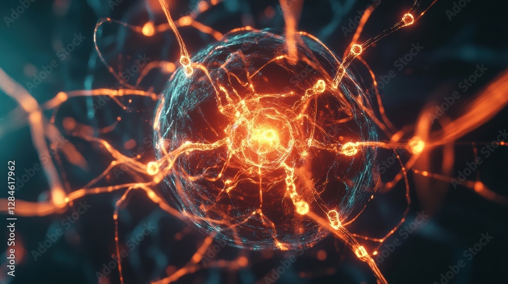 Poster visualization of gas molecules in dynamic motion creates captivating atomic structures. generative a