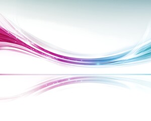 Elegant abstract background with curves and colored light flares