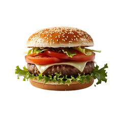 hamburger isolated on white