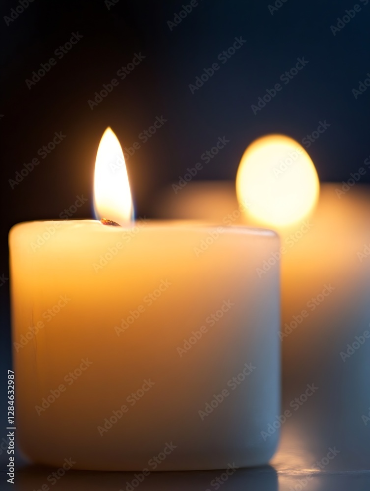 Leinwandbilder warm ambient glow from softly lit candles creating a cozy and inviting atmosphere : generative ai