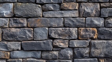 Fototapeta premium Detailed front view of a raking bond brick wall showcasing craftsmanship and texture