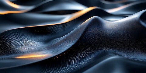 Naklejka premium Abstract Wavy Metal Surface