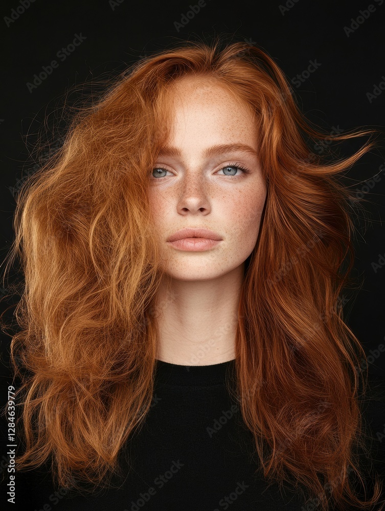 Poster transformation of hairstyle showcasing contrast between unkempt and stylish looks in a professional 