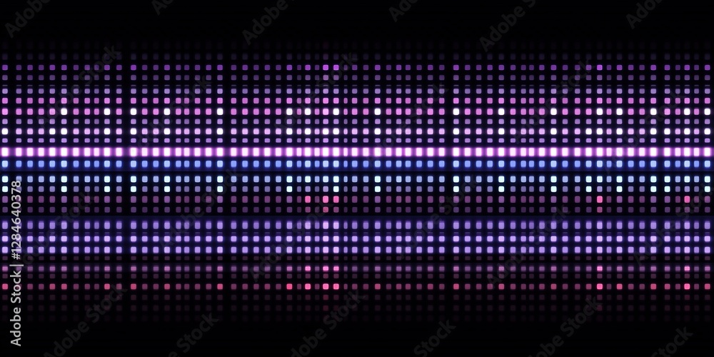 Poster bright abstract display of colorful lights creating patterns on a dark background during an electron