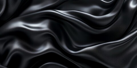 Obraz premium Black silk fabric texture