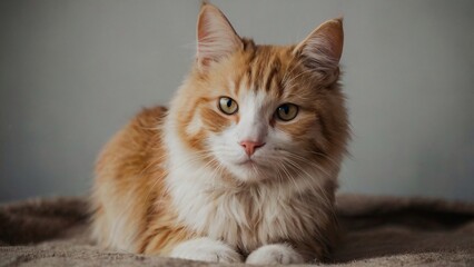 Obraz premium cat on a white background