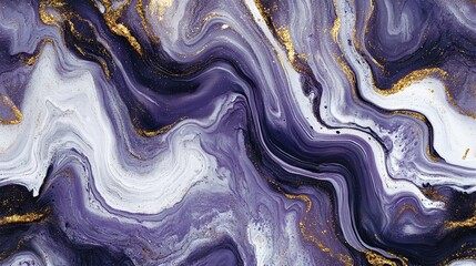 Fototapeta premium Modern Luxury Purple Marble Art with Stained Surface and Ink Effect