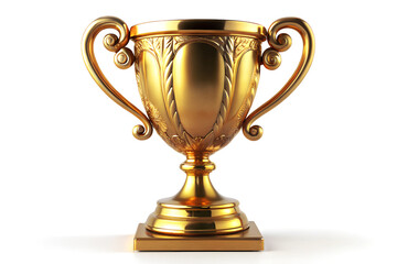 Golden Trophy Cup with Elegant Handles – High-Resolution 8K Award Icon