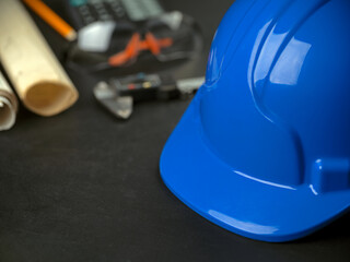 Fototapeta premium Desk of an engineer designing steel structures.