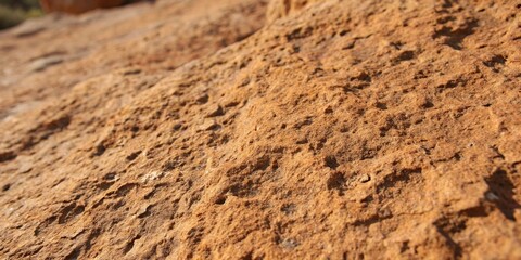 A close up of a rough sandstone surface, revealing tiny grains and warm earthy tones in stunning AI Generative