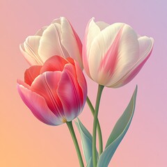Naklejka premium Still life tulips for Women's Day
