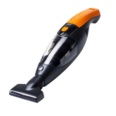 A Modern Compact Handheld Vacuum Cleaner with Powerful Suction Isolated on Transparent Background