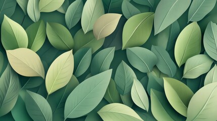Fototapeta premium Lush Green Foliage Creates a Serene Atmosphere in a Tranquil Environment Filled With Soft Light and Natural Beauty