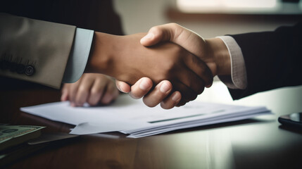 Business Handshake Sealing a Deal