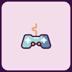 Playful Pastel Game Controller Icon Design
