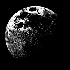 Detailed Moon Surface - A Celestial Beauty