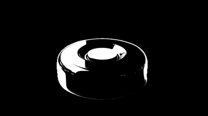 Modern Black Circle Design Object