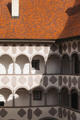 View of Veliki Tabor Castle and its glades in Croatian Zagorje in the autumn season