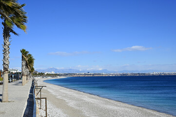 Antalya's world-famous Konyaalti Beach is unmanned