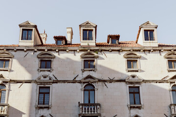 Architecture of the old town of Split in Croatia