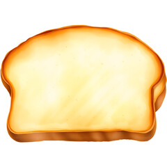 A slice of golden-brown bread with a slightly toasted appearance.