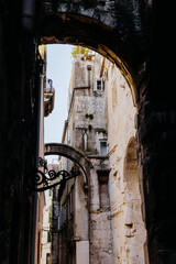 Architecture of the old town of Split in Croatia