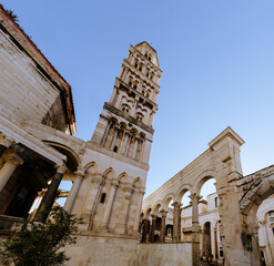 Architecture of the old town of Split in Croatia
