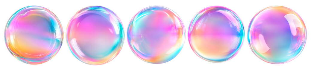 Transparent Sphere with Reflective, Glossy Surface Isolated on Transparent Background