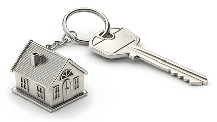 house keychain with keys symbolizing home ownershipping